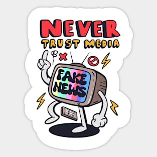 Never trust media Sticker